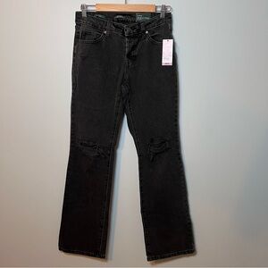 Wild Fable Low-Rise Bootcut Distressed Jeans Women’s 4 Black Wash 32.5” Inseam